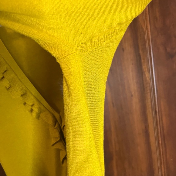 J. Crew Women's Mustard Ruffle Cardigan - Picture 12 of 12